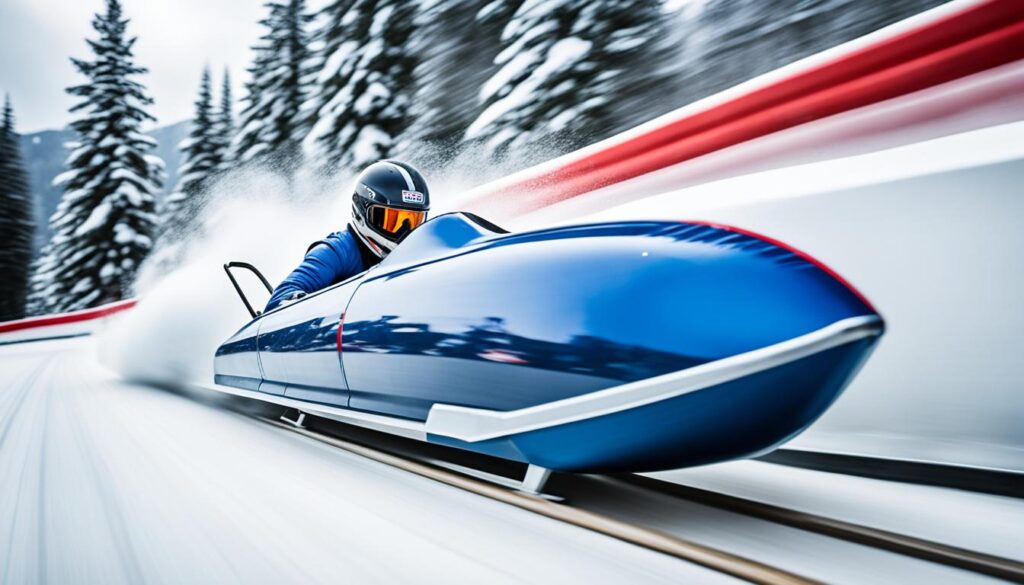 Bobsleigh kecepatan menuruni es